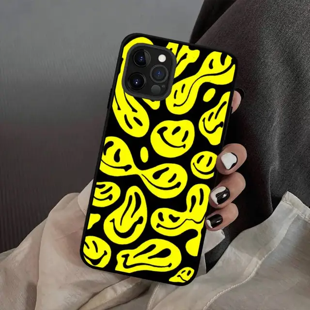 Trippy Smiley Face Phone Case for iPhone 13 12 mini 11 pro Xs max Xr X 8 7 6 6s Plus 5s cover a7