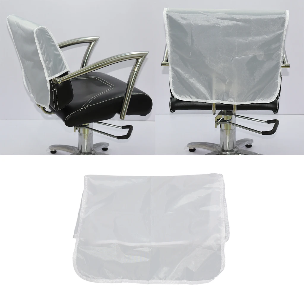 PROFESSIONAL SALON BABER HAIRDRESSING CHAIR BACK COVERS CLEAR BLACK 19'
