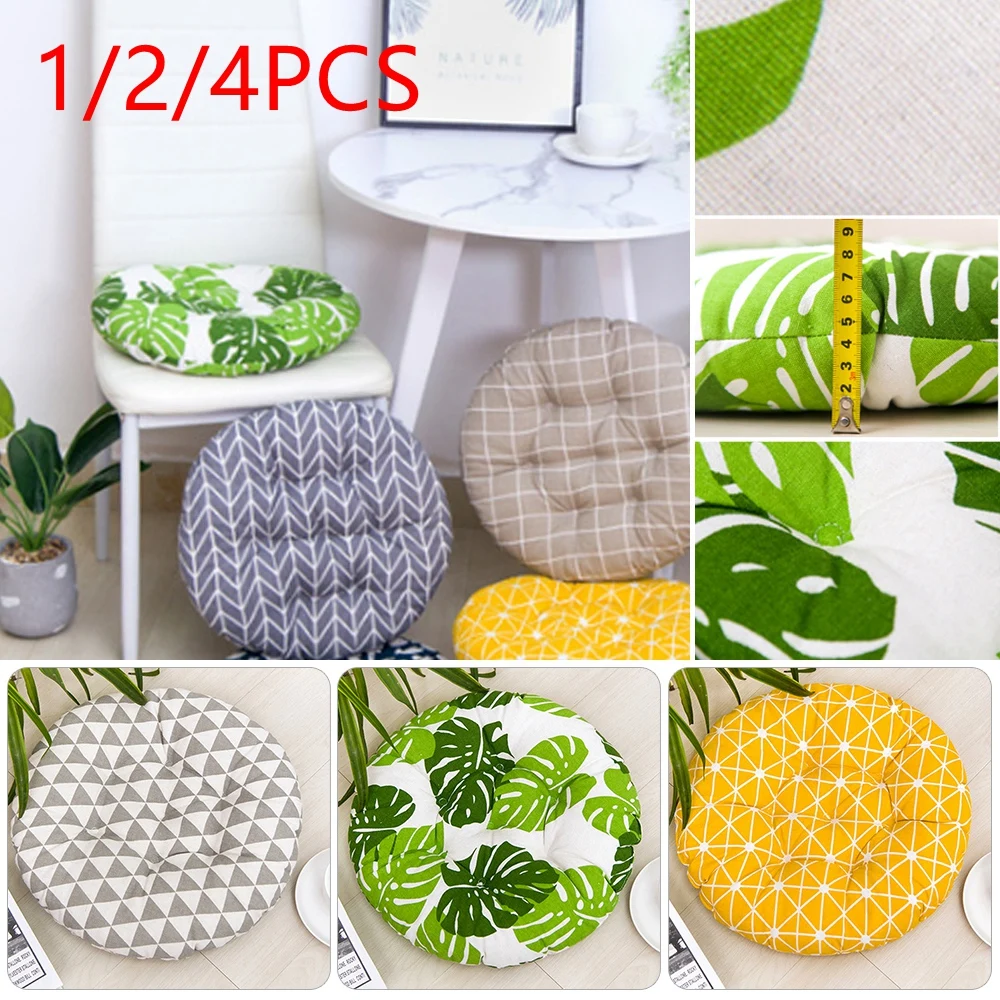 

1/2/4PCS Round Winter Office Bar Chair Cushion Pad Cotton Thick Cushion Dining Chair Seat Pads Garden Floor Cushion Home Seat