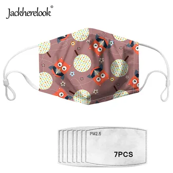 

Jackherelook Nose Face Mouth Mask Mascarilla Cartoon Owl Mouth Design Anti Dust Mask Activated Carbon 7 Filter Windproof Mask