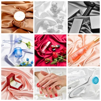 

Photography Backdrop fotografia Studio Photo Background Decorations Items Artificial Silk Mercerized Cloth for Jewelry Cosmetic