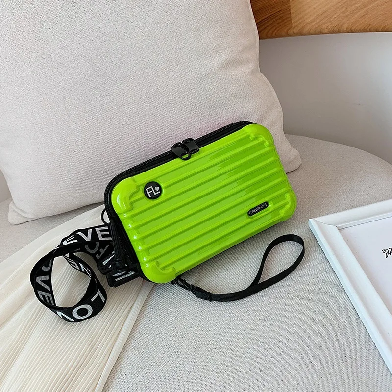 Женский миничемоданчик, сумка через плечо, клатч для девочки, сумка для макияжа, сумка для хранения, водонепроницаемая сумка для мытья мобильного телефона - Цвет: Зеленый