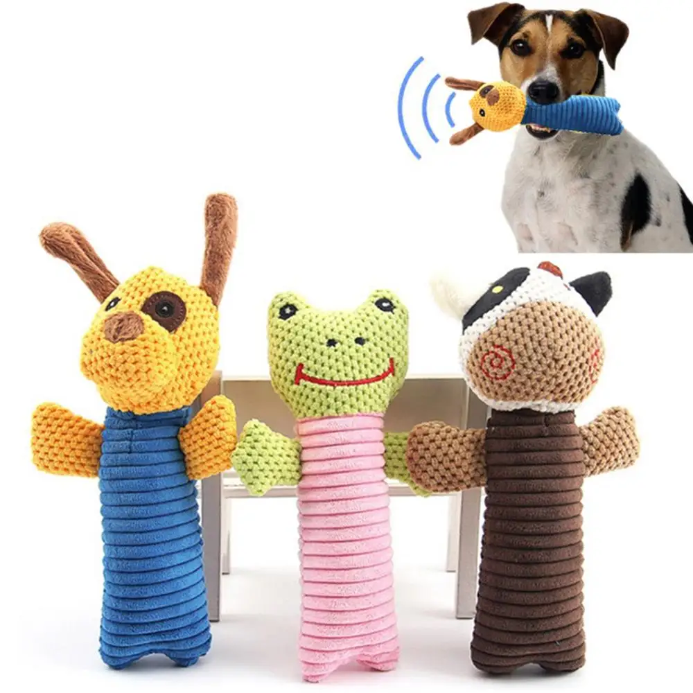 

Funny Dog Toy Puppy Plush Squeaker Squeaky Toys Soft Cute Pets Toot Squirrel Chew Toys Animal Design Dogs Training Teething Toys