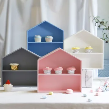 

Tobs European cake stand minimalist wooden double rack dessert table decoration jewelry display stand creative cosmetics shelf