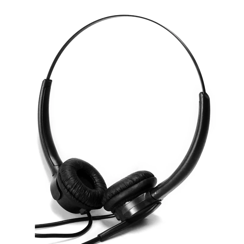 USB Noise Reduction Headset with Microphone Gooseneck Mic Call Center Office PC Computer On Ear Wired Headphones
