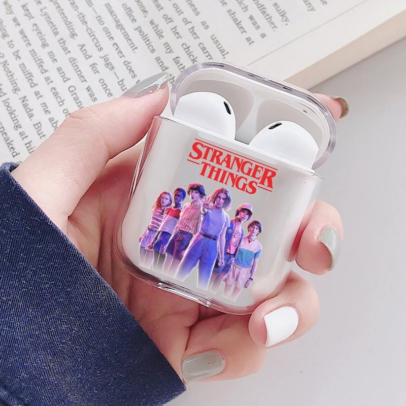 

Stranger Things Series Wireless Earphone Case for AirPods 1 2 Case Soft Silicone Clear Charging Headphones Cover Protective Case