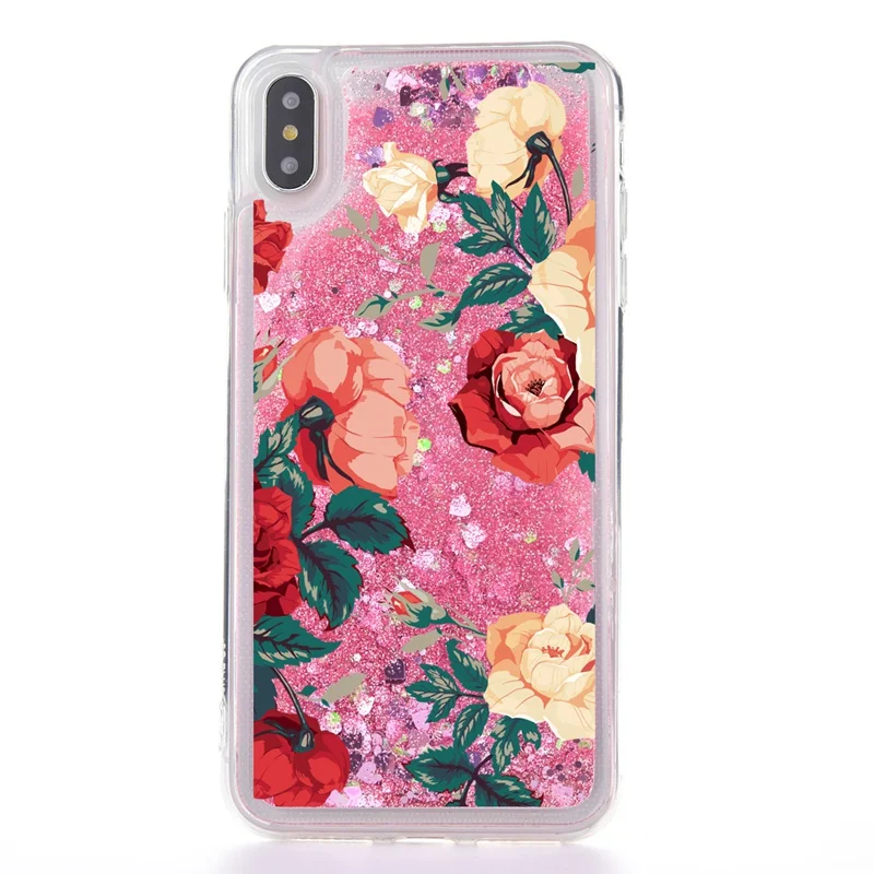 Rose flower-pink Новое поступление жидкий чехол для Honor 10i 20i 8 9 10 20 Lite 20 Pro Honor 20 чехол блестящий чехол для huawei P Smart Plus - Цвет: Rose flower-pink