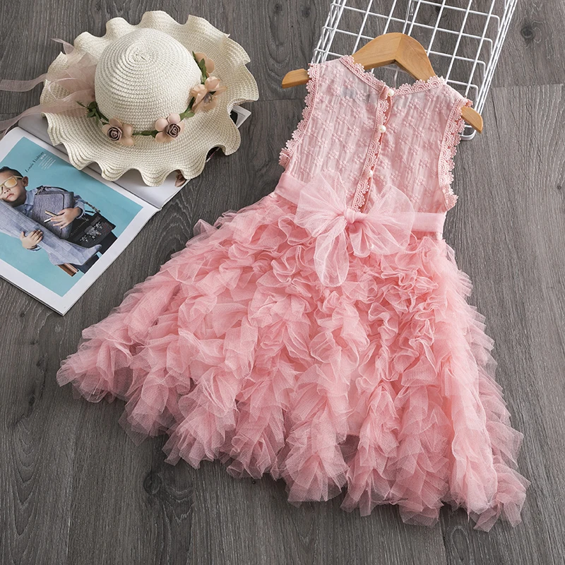 Платье для маленьких девочек; повседневный костюм; детская одежда; Vestido; платье с цветочным узором для малышей; вечерние платья-пачки для маленьких принцесс; одежда для детей