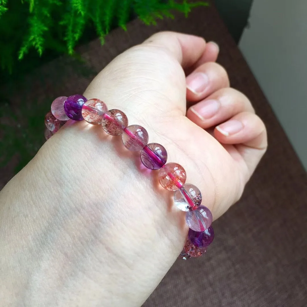 

Natural Purple Crystal Bracelets Water Bowl Head Shiny Simple Versatile Color Beautiful Crystal Clean Elegant And Generous