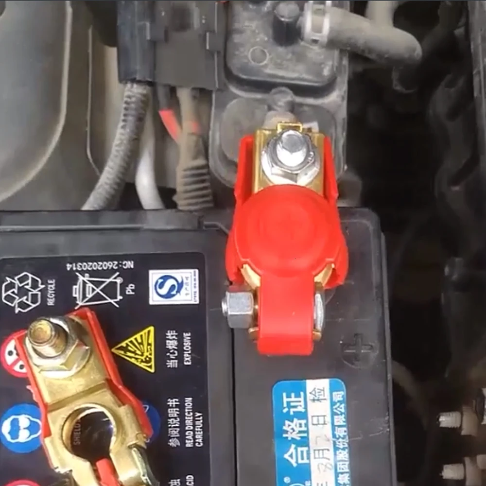 1 пара положительных и отрицательных автомобильных аккумуляторов зажим разъем свайная головка регулируемая с защитой крышки авто аксессуары