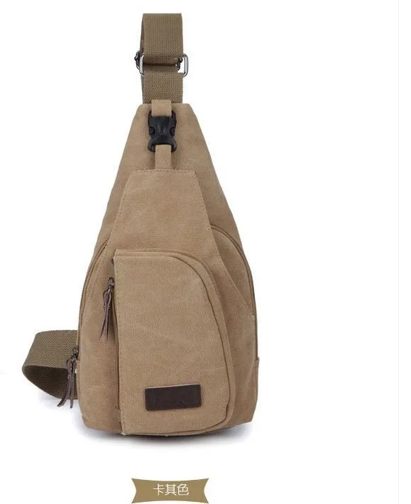 New Anti-Theft Men's Messenger Bags Multi-pocket Sling Shoulder Bags Casual Chest Pack Travel Crossbody Bags Male - Цвет: Khaki