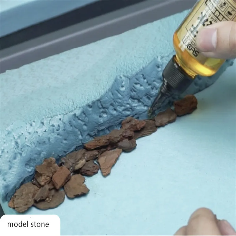 architecture model ho train layout stone model04