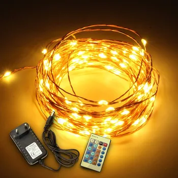 

Festive outdoor copper string light 10m 100LED remote control timing battery USB garden light for party Christmas decoration
