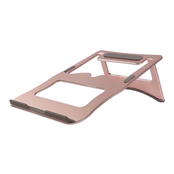 

Foldable Portable Hollowed Out Laptop Stand Viewing Angle/Height Adjustable Quality Aluminum Alloy Bracket Non Slip Laptop Stand
