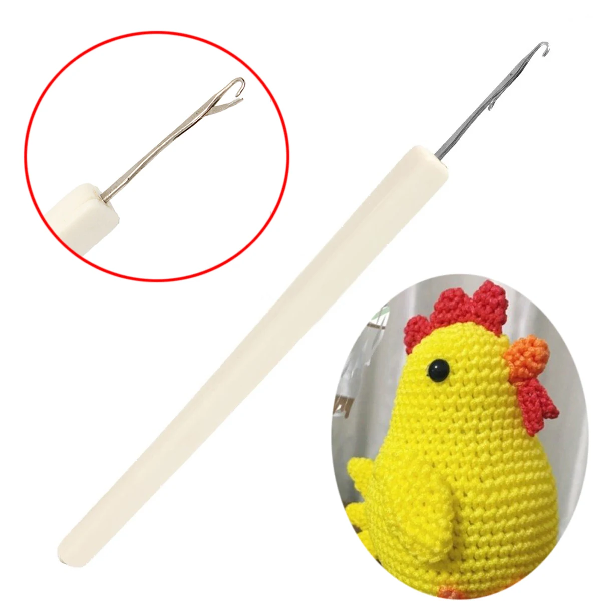 1pc Knitting Latch Tool Crochet Hook 5.5" Mayitr For 4.5mm Gauge Brother Knitting Machine Parts