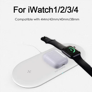 

3 In 1 Multifunctional Wireless Charger 10W Wireless Charger Station Stand Pad for Smartphones Watches Earphones SP99