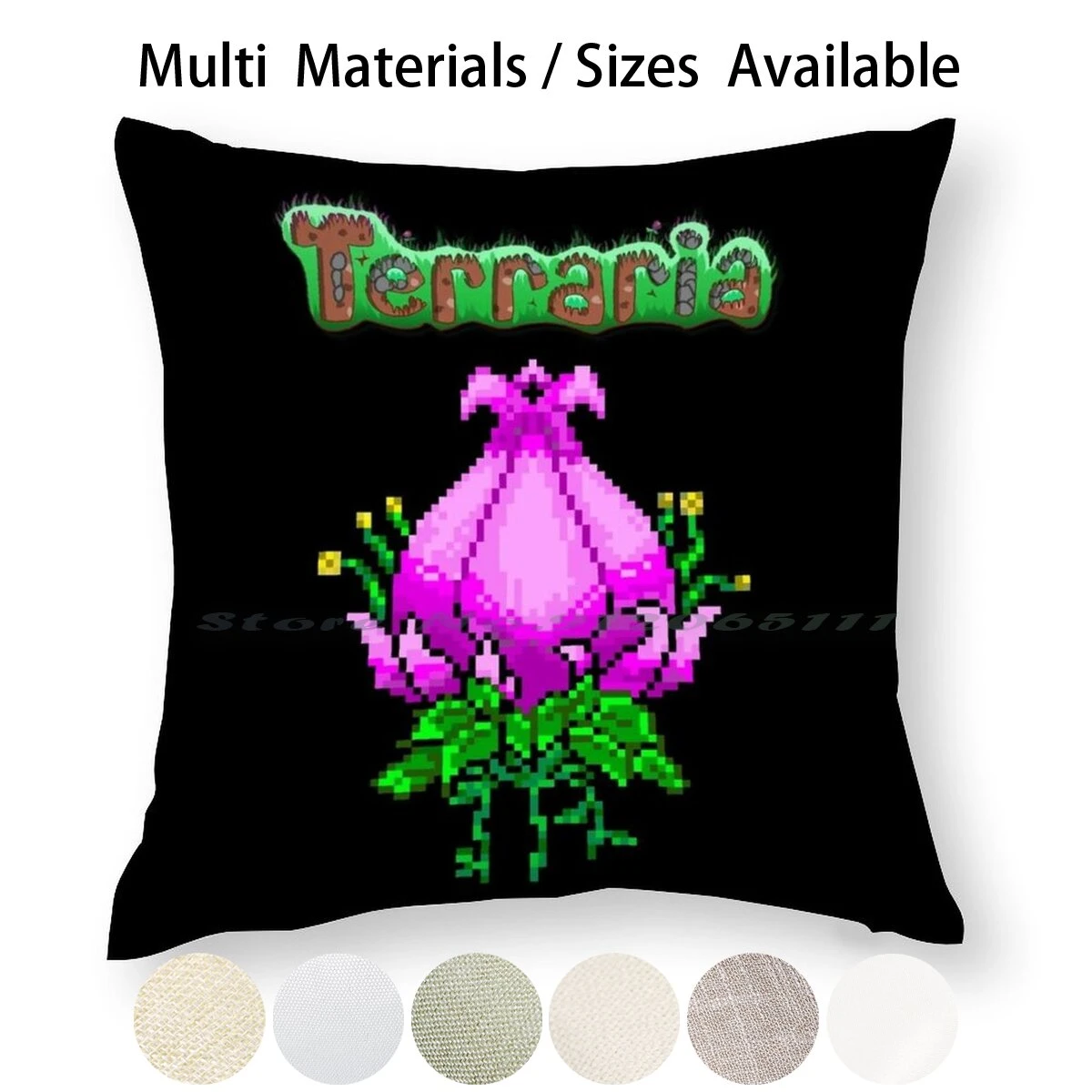 Housse de coussin en coton et lin, taie d'oreiller, belle fleur, Art, jeu,  aventure, Action, bac à sable, armure, Terraria | AliExpress