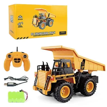 

2.4GHZ 6 Channel 1:24 RC Excavator Toy Remote Control Truck RC Engineering Car Alloy And Plastic Excavator For Kids Gift