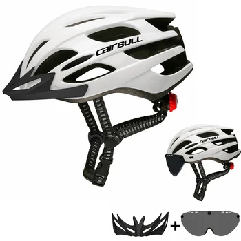 

Cairbull NEW Highway Mountain Bike Riding Helmet Configuration Tail Light Hat Eaves Goggles MTB Helmet Cycling Equipment