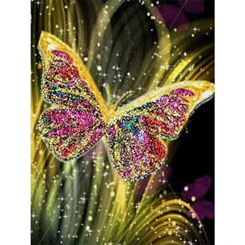 

5D DIY Daimond Painting Colorful Crystal Butterfly Full Square/Round Diamond Embroidery Mosaic Cross Stitch Kit Home Decor