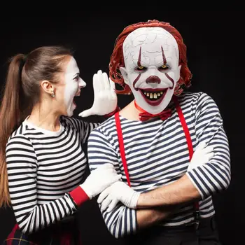 

Stephen King's It Mask Pennywise Horror Clown Joker Mask Clown Mask Halloween Cosplay Costume Props