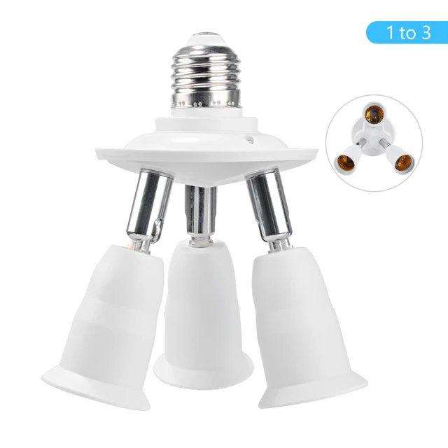 Max Wattage 180W E27 Light Bulb Standard Base E26 1 in 3 Sockets Splitter 3 Ways Adapter e27 Socket Plastic Light Lamp Holder Base Max Wattage 180W E27 Light Bulb Standard Base E26 1 in 3 Sockets Splitter 3 Ways Adapter e27 Socket Plastic Light Lamp Holder Base