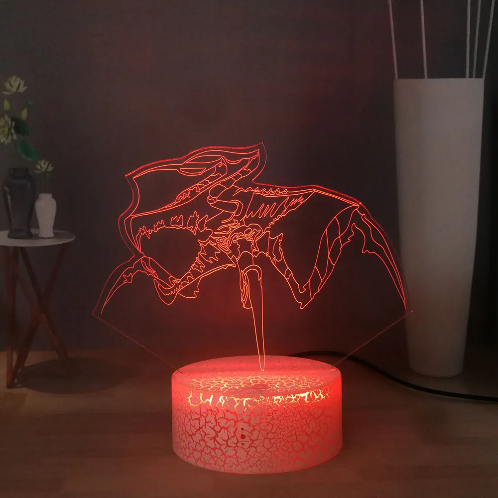 3D настольная лампа игра иллюзия StarCraft светодиодный ночник Zerg USB сенсорный
