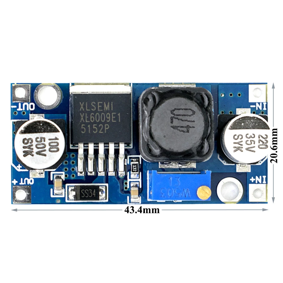 10 pces DC-DC módulo de fonte de alimentação xl6009 pode aumentar o módulo super lm2577 DC-DC impulsionador step-up módulo