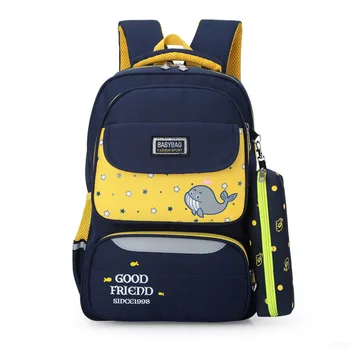 

New Suitable for grades 3-6 Children Orthopedic School Backpack School bags For boys Waterproof Backpacks Kids satchel Schoolbag