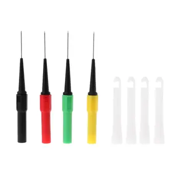 

4pcs 0.7mm Piercing Probes Kit Multimeter Pen Probe Mini Wire Piercer Car Repair Test Line Probe Tool