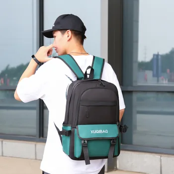 

New Oxford cloth men's backpack fashion color contrast splicing Backpack Tourism Leisure large capacity Backpack