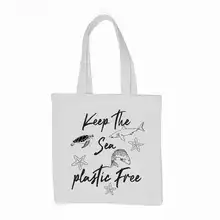 Сумка-тоут «Сохранить океан» сохраняет морскую пластиковую свободную сумку-Шоппер Экологически чистая сумка многоразового использования не больше пластика на молнии