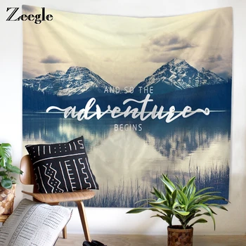

Zeegle HD Snow Mountain Printed Tapestry Wall Decoration 150*200cm Cover Beach Towel Throw Blanket Picnic Yoga Mat Textiles