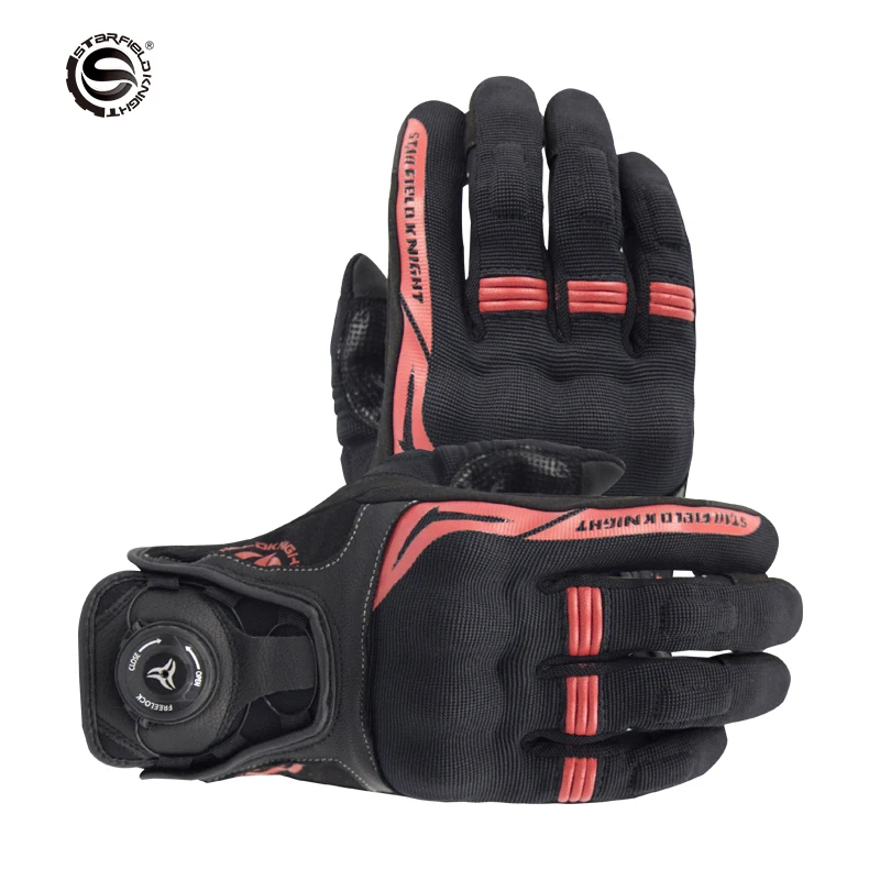 SFK new Motorcycle summer air hole riding gloves male touch screen rotating button rider protective gloves female