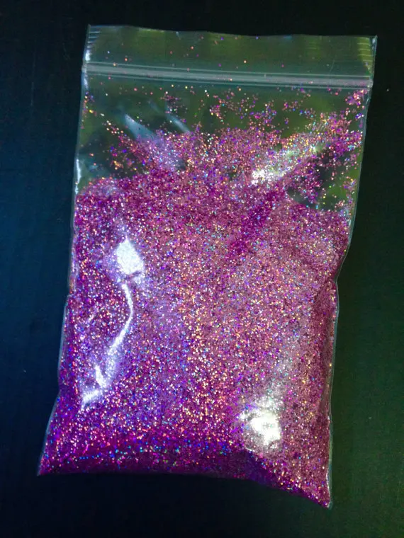 hot pink-10g Голографический блеск, косметические блестки, шестигранные блестящие мелкие блестки, блеск для ногтей, 18 цветов блеск, 10 г сумки, с голографическим блеском - Цвет: hot pink-10g