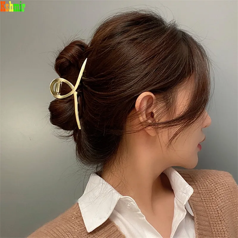 Exaggerated large matte metal hair clip European and American style hair clip headdress Women head clamp hair accessory hair clip hair headdress