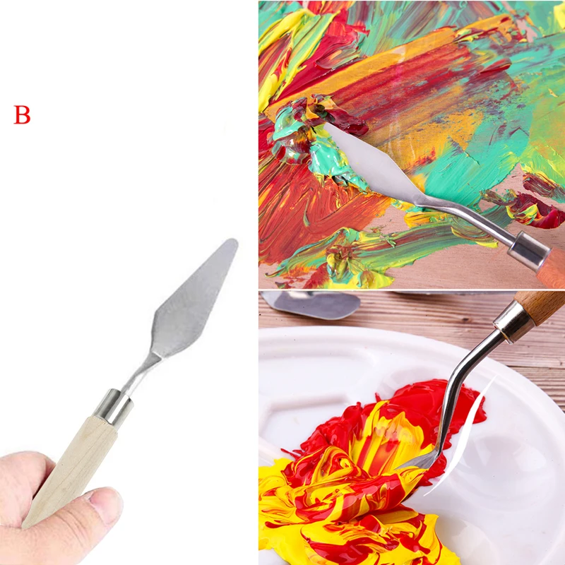 Palette Oil Mix Pigment Texture Artist Spatula Drawer watercolor Student Art Draw Painter Paint Tool Scrape Scraper Knife