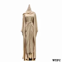 

Polyester Cotton Blended Women Prayer Clothes Clothing Solid Color 4pcs Lslam Muslim Turkey Robe Dress Casual fashion Abaya Set