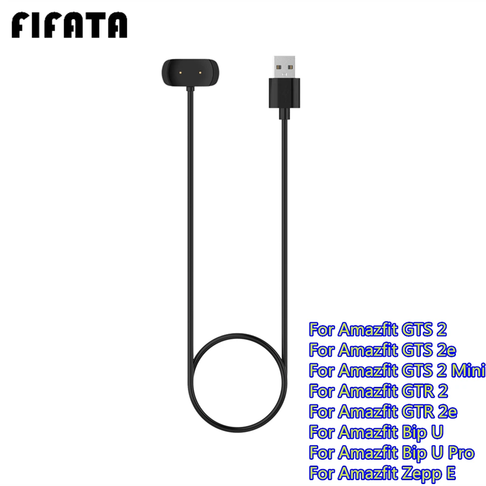 USB-кабель для зарядки FIFATA 1 м зарядные устройства смарт-часов Xiaomi Amazfit GTS 2 Mini/GTR 2/2e/Bip