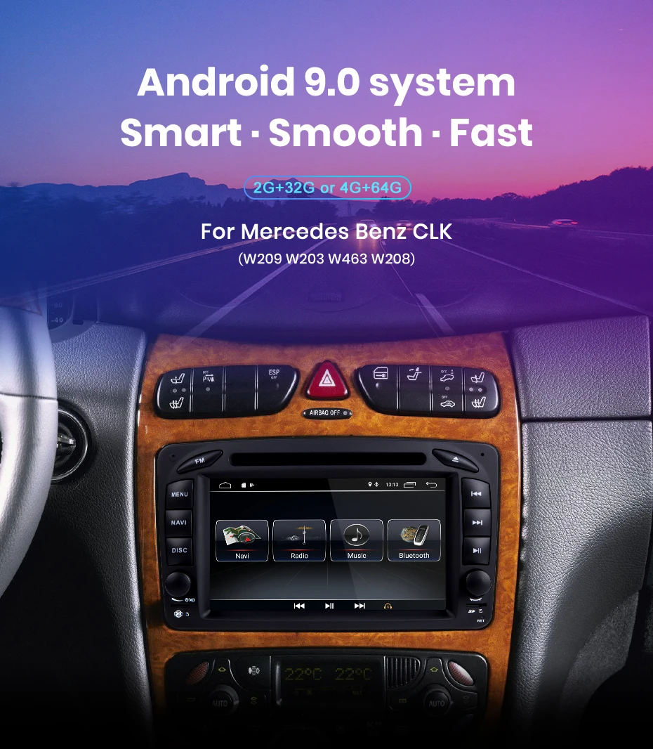 Junsun Android 9,0 DSP 4G+ 64G для Mercedes Benz W203 CLK W209 W463 W208 автомобильный мультимедийный плеер радио, dvd, gps FM RDS