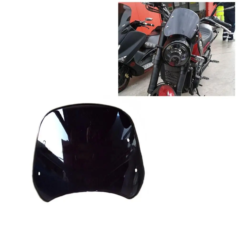 

Motorcycle Front ABS Plastic Windshield Windscreen Wind Deflector Protector for Benelli Leoncino 500