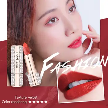 

Matte Plaid Colorfast Moisturizing Lipstick Long-lasting Non-stick Cup Waterproof Velvet Lipstick