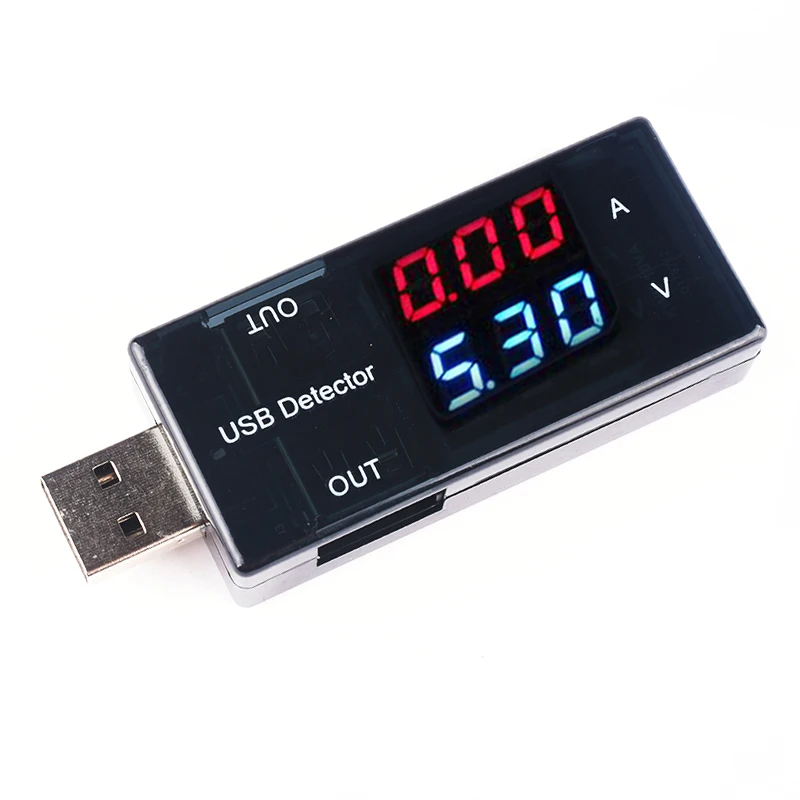 Digital USB Voltmeter and Ammeter with LCD Display - Power and Battery Capacity Tester