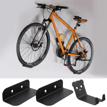 

MTB Road Bicycle Steel Rack Pedal Wall Mount Stands Hanger Hook Heavy Duty Bike Hanger Parking Racks Holds Up