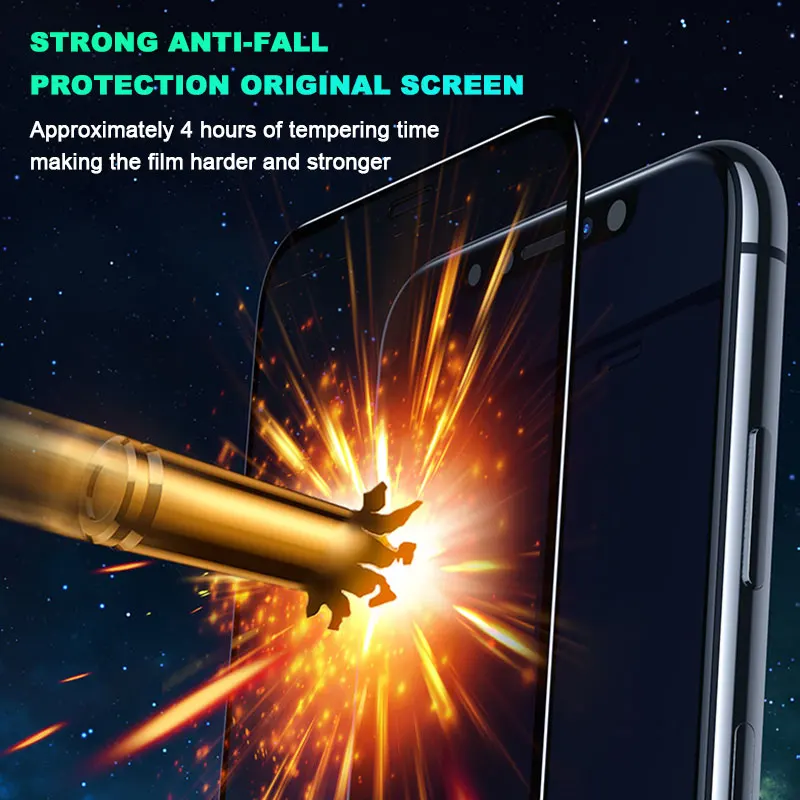 AAA + Schutz Glas auf die Für iPhone 11 Pro X XS Max XR glas Volle Abdeckung iPhone 6 6s 7 8 plus S