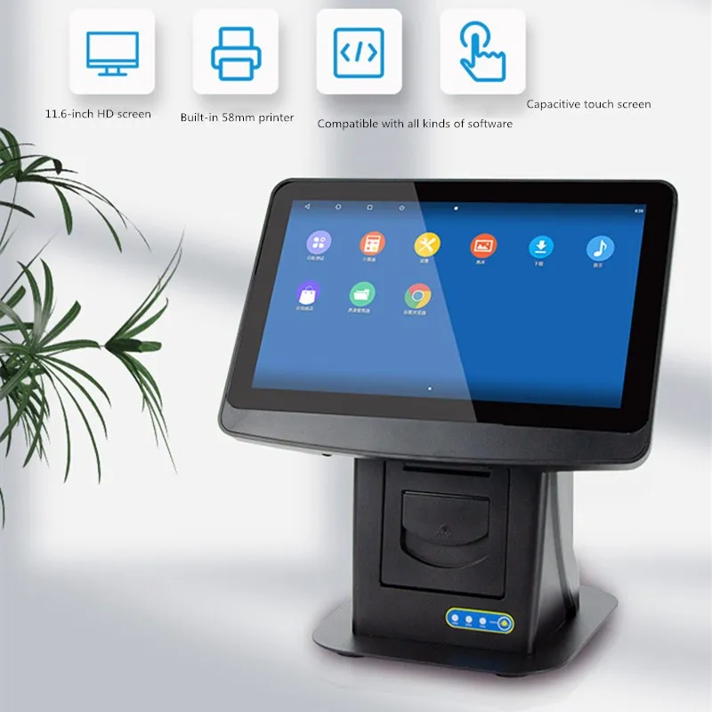 Registratore Di Cassa All-In-One Da 11.6 Pollici Con Stampa, Supermercato Minimarket Catering Terminale Pos Materno E Infantile