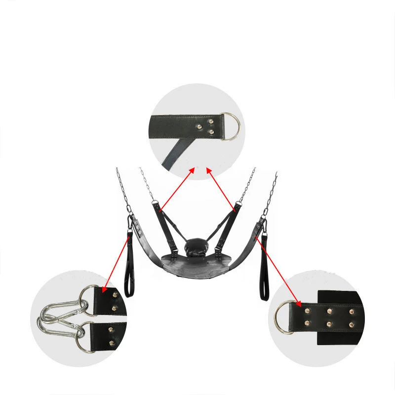 Super Load-Bearing Dual Layers Leather Hammock Swing Chair Sex Furniture Sling Bed Pillow Adult BDSM Games Sex Toys For Couples