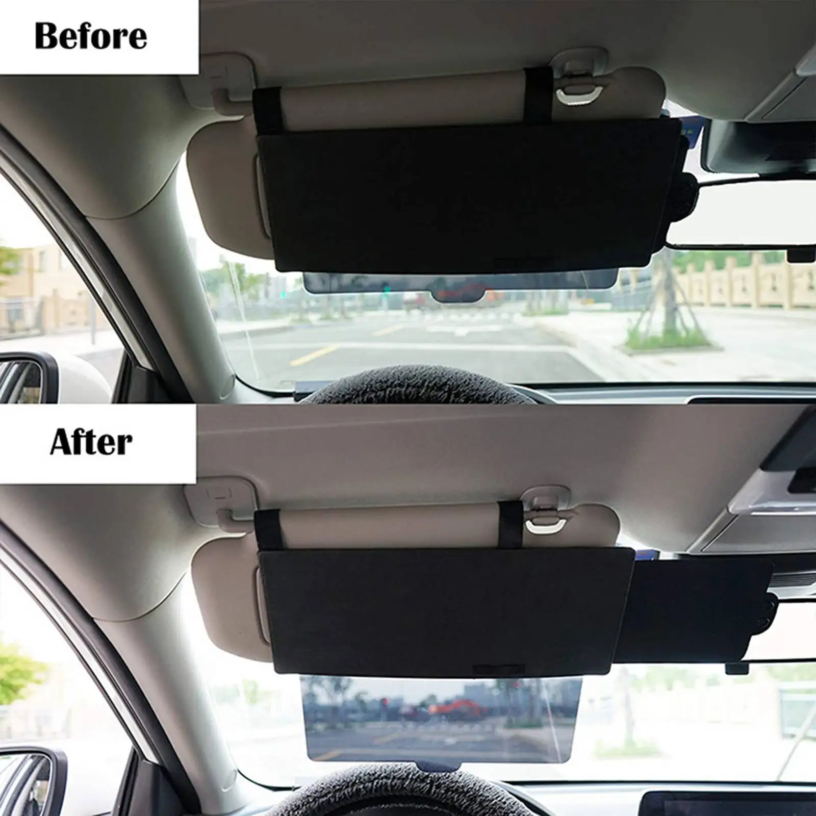 Auto Sonnenblende Erweiterung Extender Schild Vorderseite Schatten  Anti-Glare Ray Blocker Universal