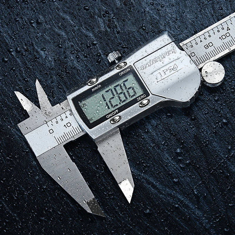0 300mm High Precision Vernier Caliper Stainless Steel IP54 Waterproof