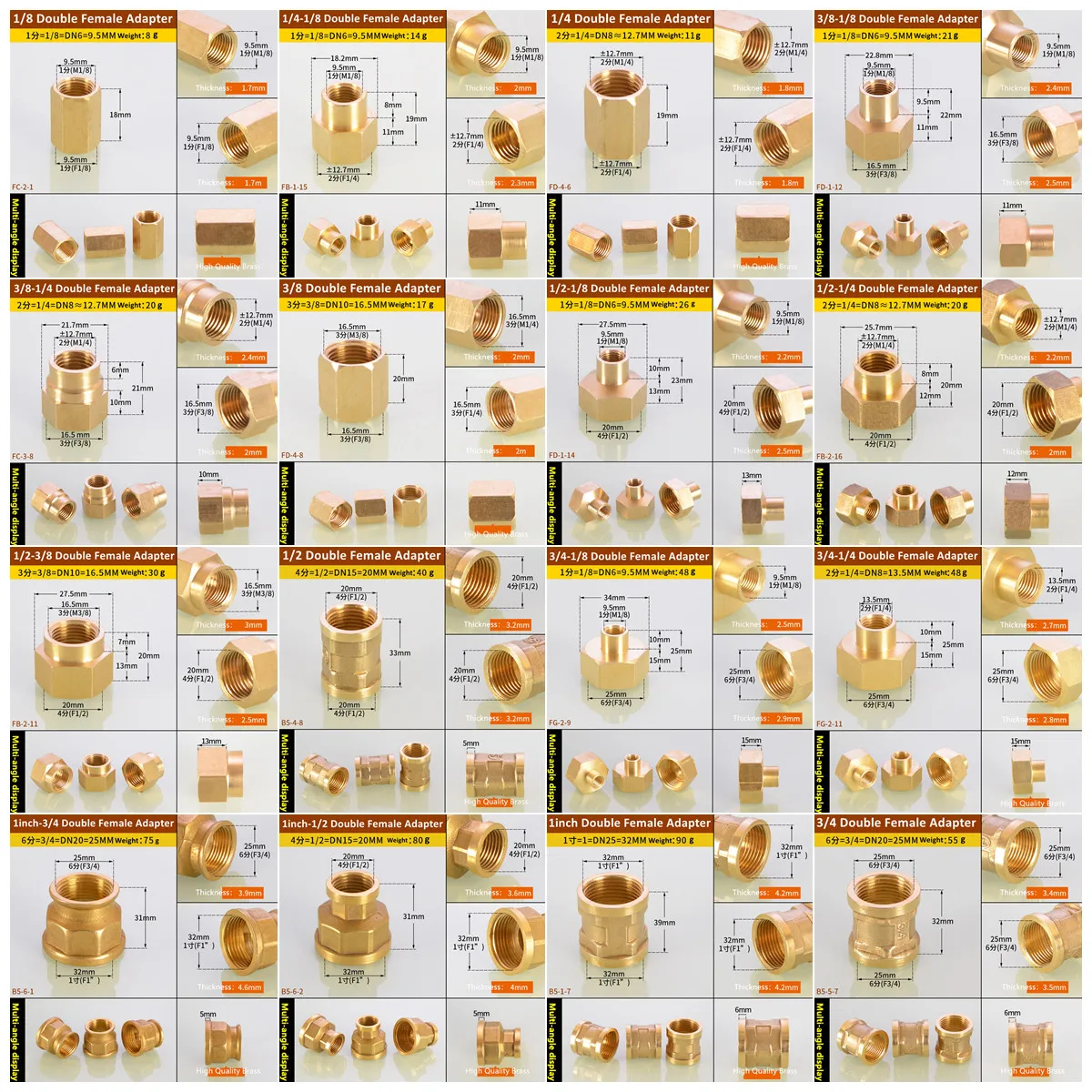 Raccordo In Ottone Per Tubi Pneumatici/Idraulici | Filettatura Maschio Ridotta | Per Acqua, Olio, Gas | Multiple Misure - Foto 11